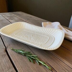 “Give Us This Day Our Daily Bread “ white ceramic serving tray, excellent shape